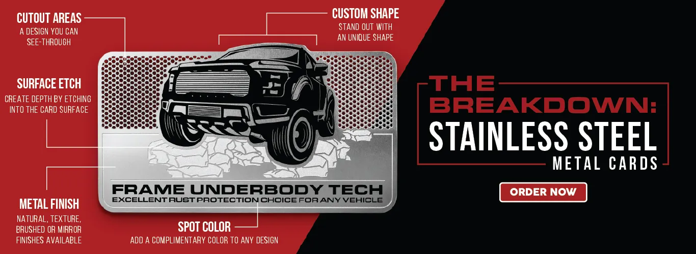 Enjoy the freedom of customization with our Stainless Steel Cards