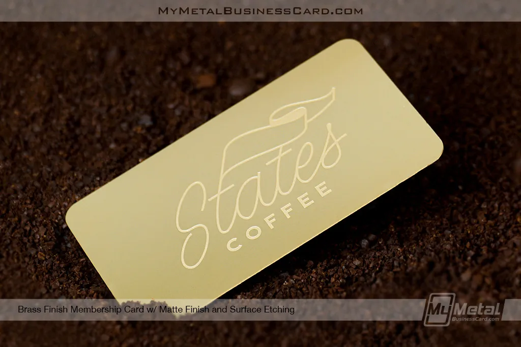 Brass Finish Metal Business Cards
