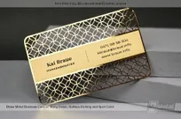 Shiny-Brass-Finish-Metal-Business-Card-with-Geometric-Cutout-Pattern