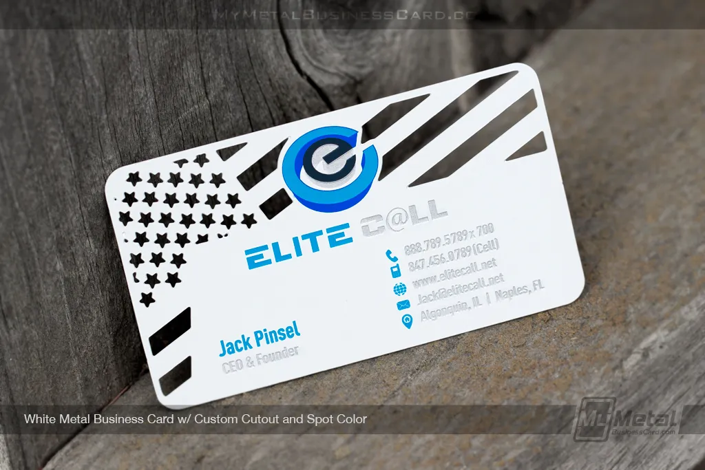 White Metal Business Cards