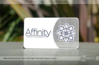 White-Metal-Business-Card-For-HR-Professional-With-Blue-Spot-Color-Cutouts