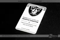White-Metal-Business-Card-For-Raiders-Football-Black-Silver-Colors