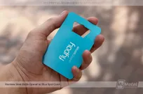 Stainless-Steel-Bottle-Opener-Business-Card-With-Teal-Screen-Printing