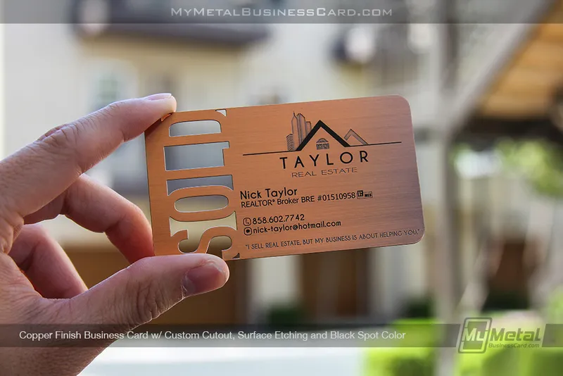 Copper-Finish-Business-Card-For-Realtors