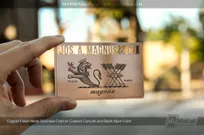 Copper-Finish-Business-Card-With-Cutout-Logo