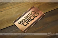 Copper-Finish-Metal-Business-Card-With-Custom-Cutouts-Surface-Etching