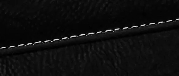 close up of leatherette with stitching