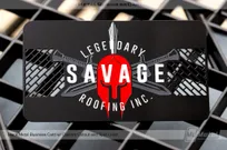 Black-Metal-Business-Card-Custom-Cutout-Spot-Color-Savage-Roofing