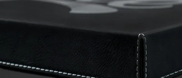 edge of leatherette wall decor