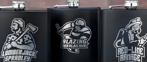 black metal flask finish