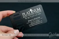 Black-Metal-Quick-Business-Card-with-Sold-Cutout-Perfect-for-Realtors