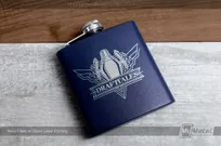 Navy-Metal-Flasks-Silver-Laser-Etching-Drafttale