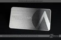 Stainless-Steel-Metal-Business-Card-With-Brushed-Finish-For-Arrowhead-Dental