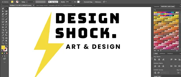 Adobe Illustrator Screenshot of Logo In Progress Work