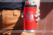 Red-Slim-Metal-Beverage-Holder-Silver-Laser-Etching