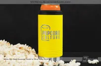 Slim-Yellow-Metal-Beverage-Holder-for-Popcorn-Culture-perfect-for-thin-Can-Design