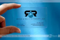 Clear-Plastic-Business-Card-With-Black-and-Blue-Logo