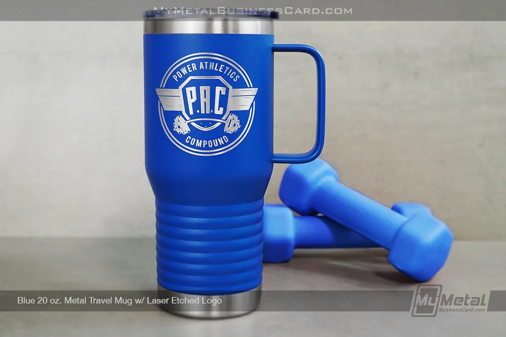 Blue-20-oz-Metal-Travel-Mug-Laser-Etched-Logo