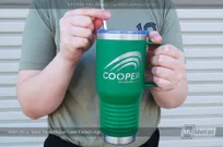 Green-20-oz-Metal-Travel-Mug-Laser-Etched-Logo