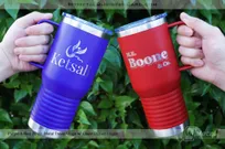 Purple-Red-20-oz-Metal-Travel-Mug-Laser-Etched-Logo