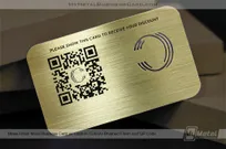 Brushed-Brass-Finish-Membership-Card-with-QR-Code-and-Custom-C-Cutout-Logo