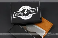 MMBC-Card-Holder-Black-Leatherette-With-Laser-Etched-Logo-For-Marketing-Team
