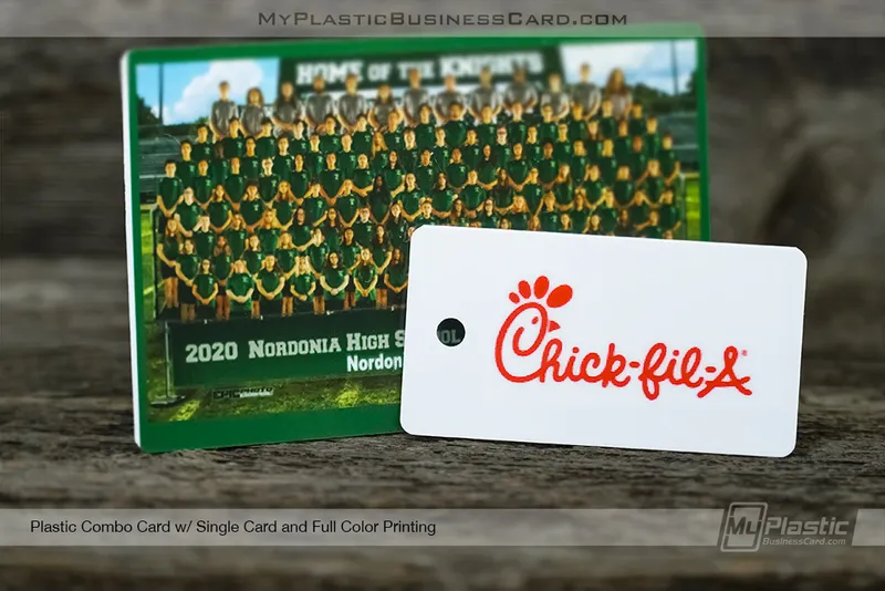 Plastic-Combo-Card-with-Full-Color-Printing-and-One-Single-Tag-for-Chicken-Restaurant.