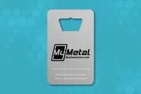 Metal Bottle Opener Double Sided Custom Business Card with Holes
