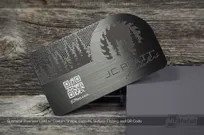 Gunmetal-Business-Card-Custom-Shape-Cutouts-Surface-Etching-QR-Code-JCPlatt