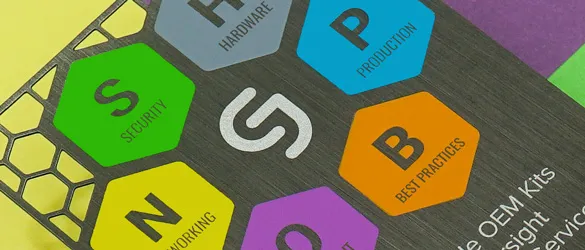 close up photo of screen printing on a black metal business card