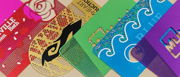 stainless steel metal business cards with four finishes chrome brushed textured and natural