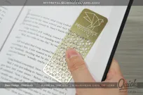 Brass-Finish-Quick-Metal-Bookmark-Diamonds-Providence