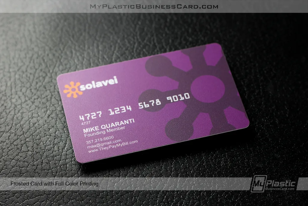 Plastic Business Card With Frosted Finish
