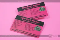 Frosted Plastic Business Card Full Color Printing Gabe Pink