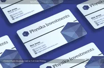Frosted Plastic Business Card Full Color Printing Physika