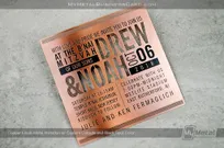 Copper-Finish-Metal-Invitation-Square-with-Rustic-Cutout-Design