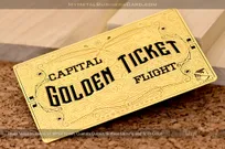Brass-Metal-Invitation-Mirror-Finish-Surface-Etching-Custom-Cutout-Spot-Color-Capital-Golden-Ticket