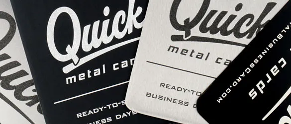 quick metal cards made from stainless steel