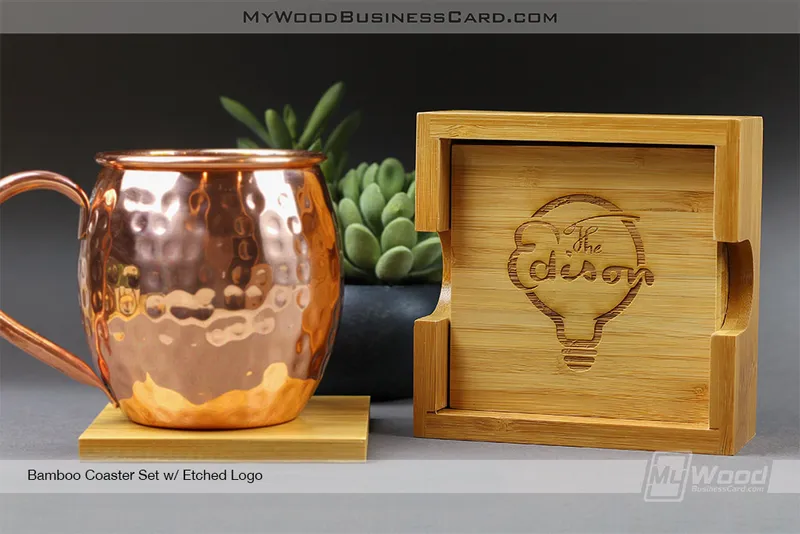 Bamboo Coaster Set