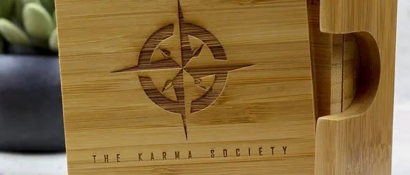 Bamboo Coaster Etch