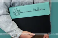 Teal-Leatherette-Black-Canvas-Portfolio-Laser-Etching-Lisa