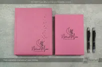Pink-Leatherette-Journals-Laser-Etching-Large-Small-Natural-Moon