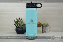Teal-20-oz-Metal-Water-Bottle-Silver-Laser-Etching-Zencrush