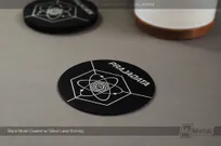 Black-Metal-Coaster-Silver-Laser-Etching-Prajadata