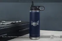 Navy-20-oz-Metal-Water-Bottle-Silver-Laser-Etching-Falcon
