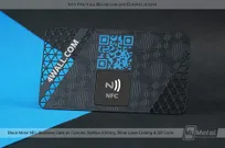 Black-Metal-NFC-Business-Card-Cutouts-Surface-Etching-Silver-Laser-Etching-QR-Code-4Wall