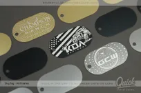 Quick-Metal-Dog-Tags-All-Finishes-Brass-Black-Stainless-Steel-Grid