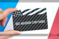Carbon-Fiber-Business-Card-with-Printed-White-Flag-Detail