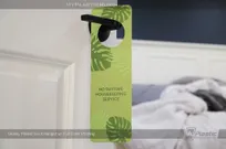 Glossy-Plastic-Door-Hanger-Full-Color-Printing-Green-Leaves