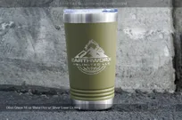 Olive-Green-Metal-16-oz-Pint-Silver-Laser-Etching-Earthworx